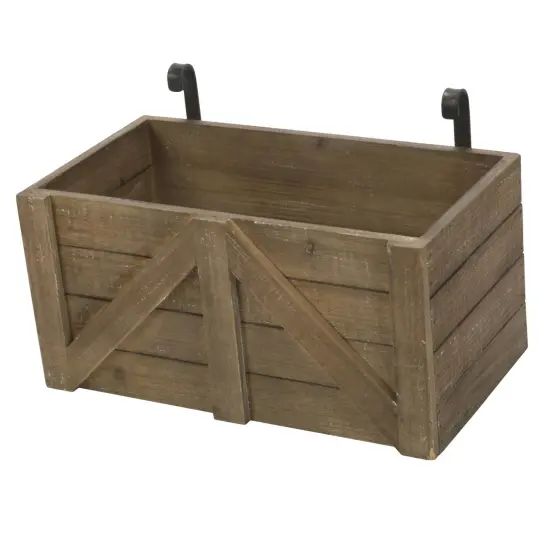 Tripar International 35.5" Brown and Black Three Tier Display Stand with Wooden Crates {3}