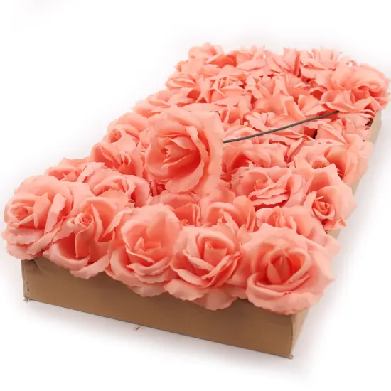 Peach Rose Picks: Set of 100, 8" Stems, 3" Wide, Silk Flowers, Floral Home by Artificial Flowers {1}