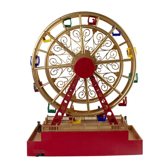 Northlight 20" LED lighted and Musical Santa Christmas Ferris Wheel Red {6}