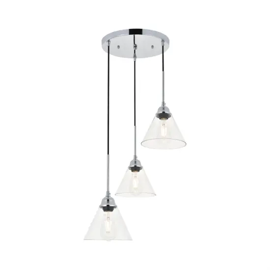 Histoire 3 light chrome Pendant {4}