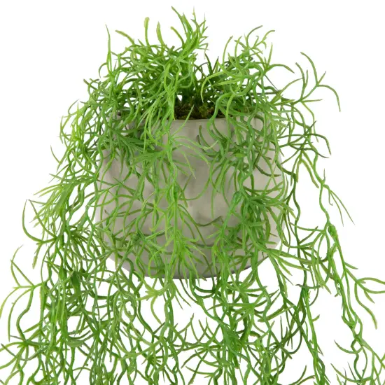 Northlight Artificial Cascading Succulent Plant in Gray Stone Pot - 22" Green {5}