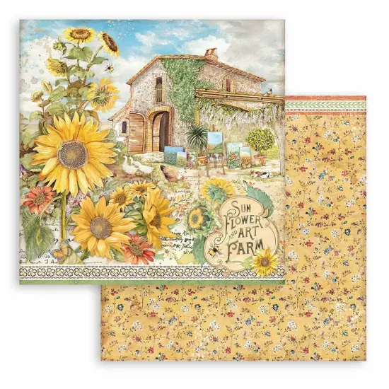 Stamperia Double-Sided Paper Pad 12"X12" 10/Pkg-Sunflower Art {2}