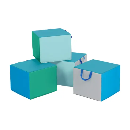 SoftZone Children's Cozy Cubes, Flexible Seating, 4-Pack Contemporary {1}