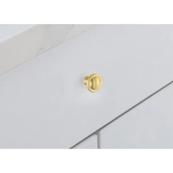 Garlande 1.2" Diameter Brushed Gold Mushroom Knob Multipack (Set of 10) {3}