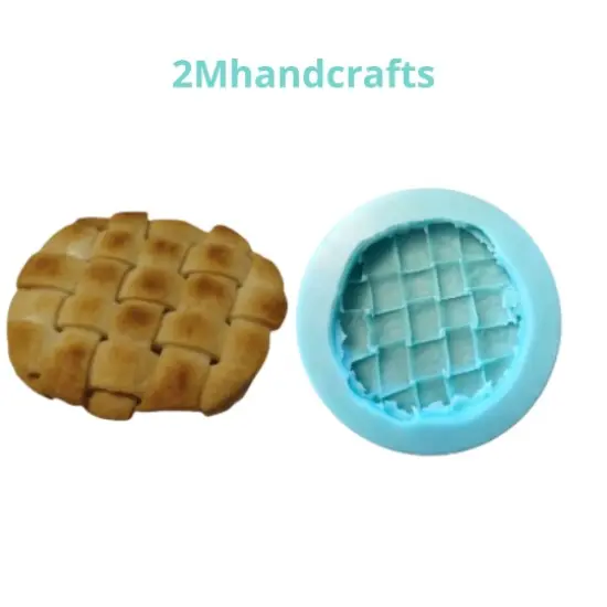 2.85 Inch Lattice Pie Crust Topper| Pie Crust Shape Silicone Mold| Soap| Candle | Mold for Wax| Mold for Resin| Not Food Grade {1}