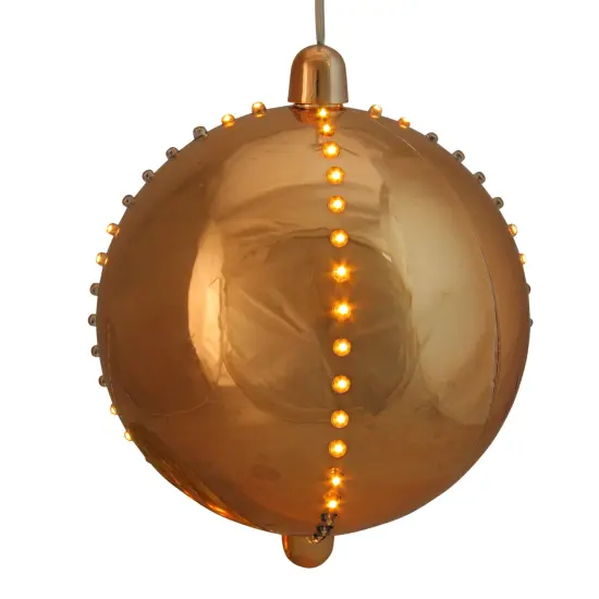 Northlight Copper Gold LED Lighted Cascading Sphere Christmas Ball Ornament 7.5" (190mm) {1}