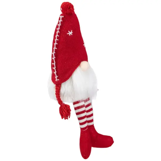Northlight Sitting Plush Christmas Gnome Decoration - 18" - Red and White {5}