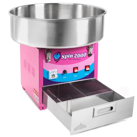 Olde Midway Cotton Candy Machine and SPIN 2000 Electric Candy Floss Maker - SPIN 2000, Commercial-Grade {4}