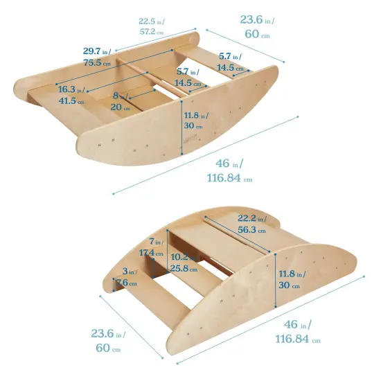 Rocking Boat and Steps, Play Center Natural {2}