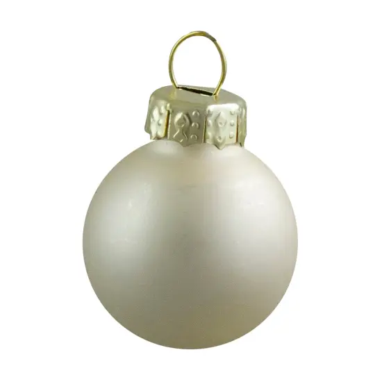 Northlight 24ct Shiny and Matte Champagne Gold Glass Ball Christmas Ornaments 1" (25mm) {5}