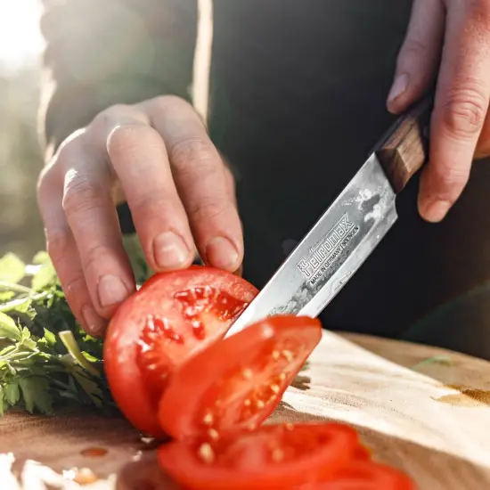 Petromax Hand Sharpened Utility Knife, All-Purpose Stainless Steel with Hardwood Handle for Home, Camping, and Indoor or Outdoor Adventure Knives {7}