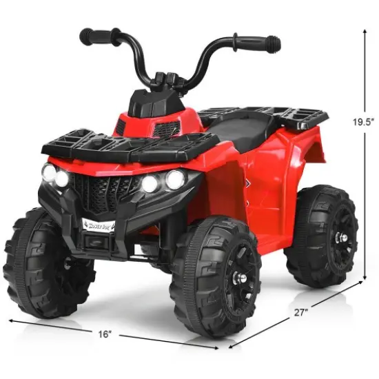 6V Battery Powered Kids Electric Ride on ATV Red {2}
