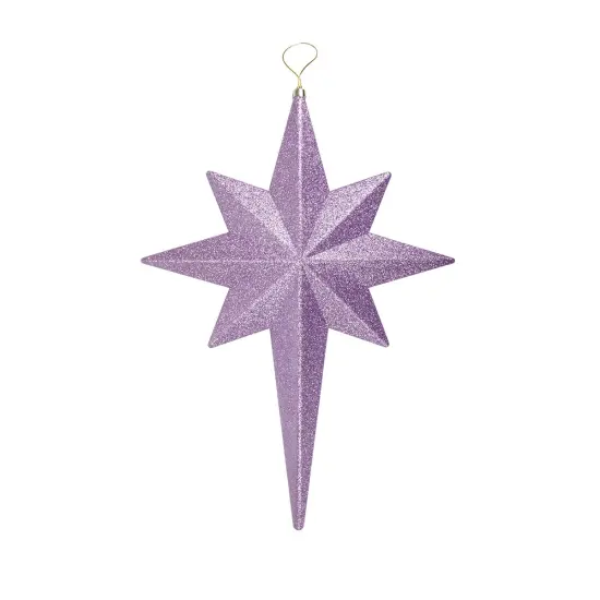 Christmas Central 20" Purple and Gold Glittered Bethlehem Star Shatterproof Christmas Ornament {1}