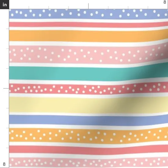 Various Fabrics by the Yard or Fat Quarter Pastel Stripes Colorful Polka Dots Playful Lines Nursery Custom Printed Fabric by Spoonflower {4}