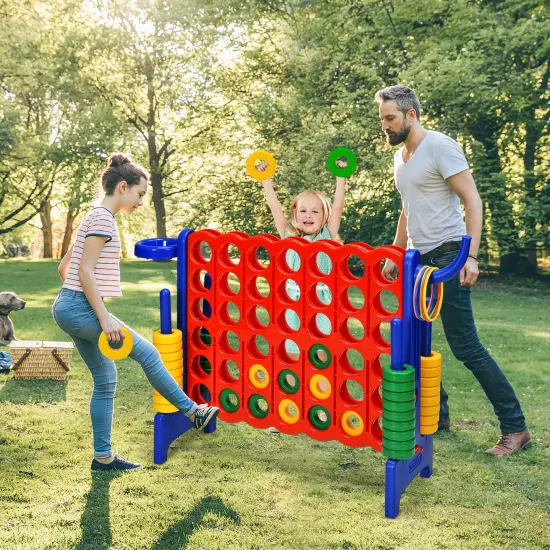 2.5Ft 4-to-Score Giant Game Set Perfect for Indoor-Outdoor Use Blue {2}