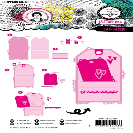 Art By Marlene Signature Collection Cutting Die-Nr. 727, Tag-tastic {2}