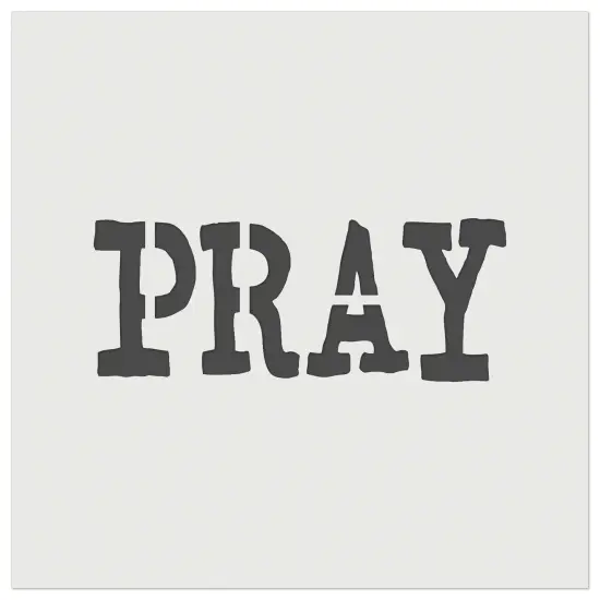 Pray Fun Text Wall Cookie DIY Craft Reusable Stencil {7}