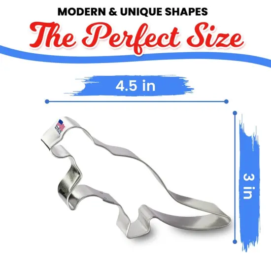CookieCutter.Com Camptosaurus Dinosaur Cookie Cutter 5 Inch &ndash;Tin Plated Steel Cookie Cutters &ndash; Made In The USA {2}