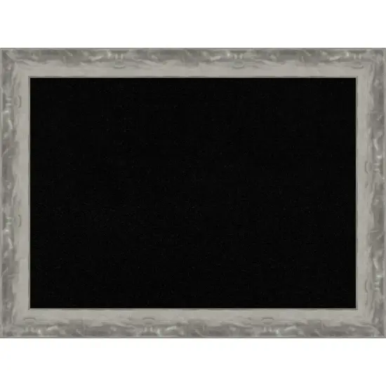 Waveline Silver Narrow Framed Corkboard, Black Cork {1}