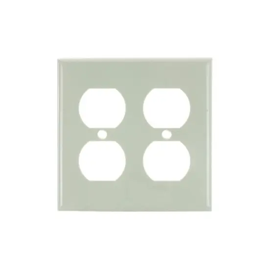 SUNLITE Almond E212IA 2 Gang Duplex Receptacle Plate {1}