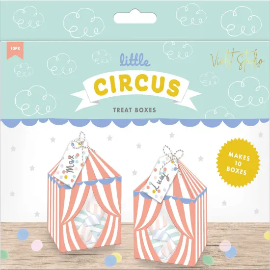 Violet Studio Treat Boxes 10/Pkg-Little Circus {1}
