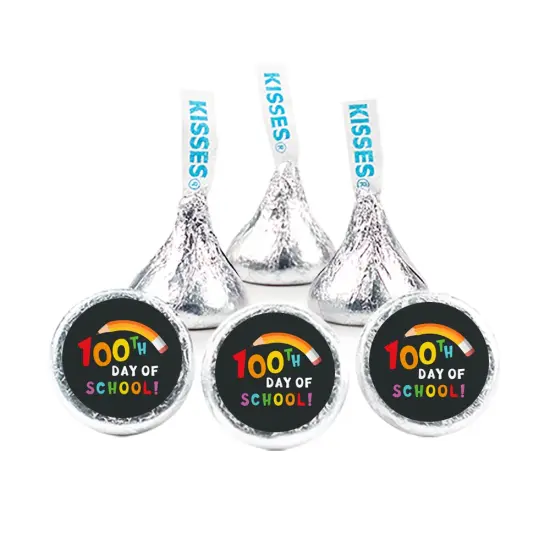 100th Day of School Candy Party Favors Chocolate Hershey's Kisses BulkRainbow {3}