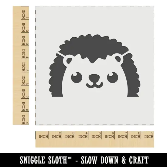 Peeking Hedgehog Wall Cookie DIY Craft Reusable Stencil {1}