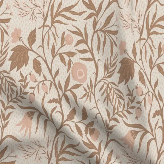 Various Fabrics by the Yard or Fat Quarter Vintage Rustic Botanical Vine Neutral Earth Tones Custom Printed Fabric by Spoonflower {5}