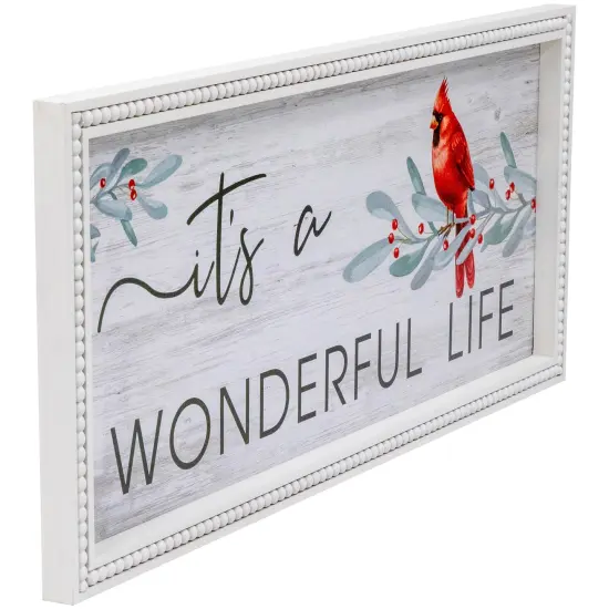Northlight 23.5" Framed It's A Wonderful Life Christmas Wall Sign White {4}