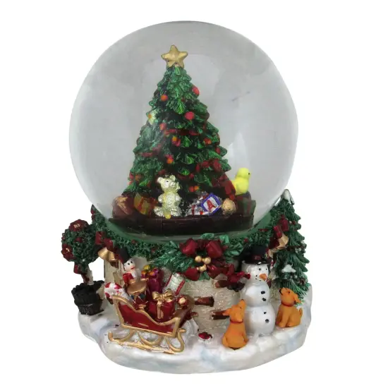 Northlight Presents Under the Tree Musical Christmas Snow Globe - 7" Green {1}