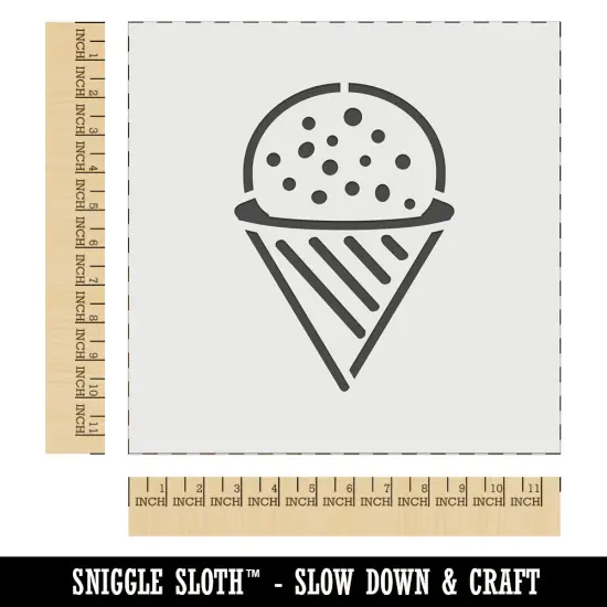 Snow Cone Shaved Ice Wall Cookie DIY Craft Reusable Stencil {1}