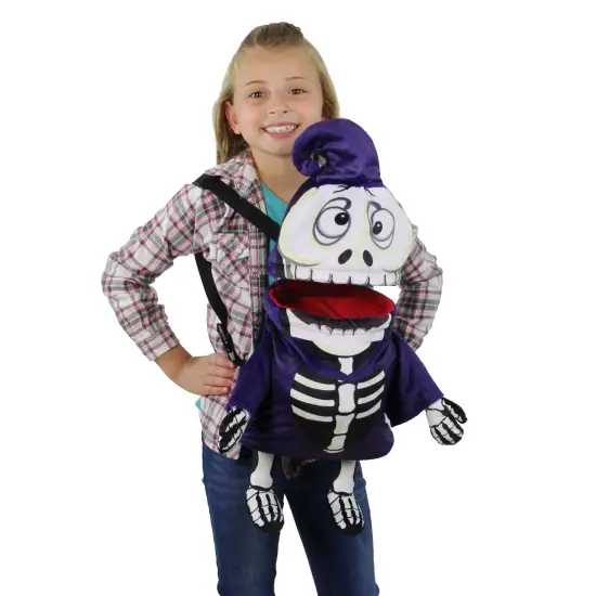 Northlight Animated and Musical Trick or Treat Skeleton Halloween Candy Bag - 24" - One Size Purple {4}