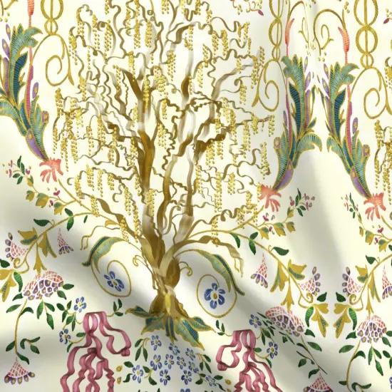 Various Fabrics by the Yard or Fat Quarter Magic Fairy Tale French Rococo Romantic Baroque Forget Me Nots Regency Custom Printed Fabric by Spoonflower {5}