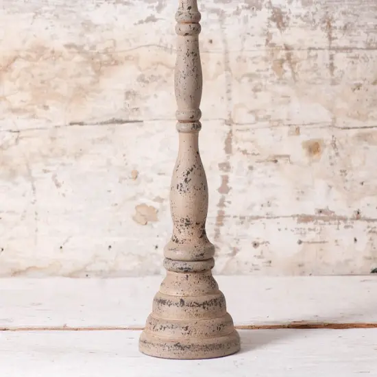 Irvins Country Tinware Davenport Wood Table Lamp Base in Hartford Buttermilk {4}