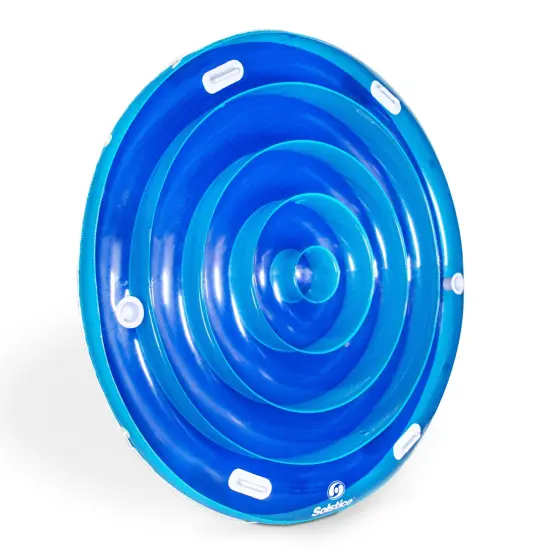Swim Central Solstice Inflatable Round Jumbo Island Swimming Pool Raft Lounger - 84" - Blue {5}