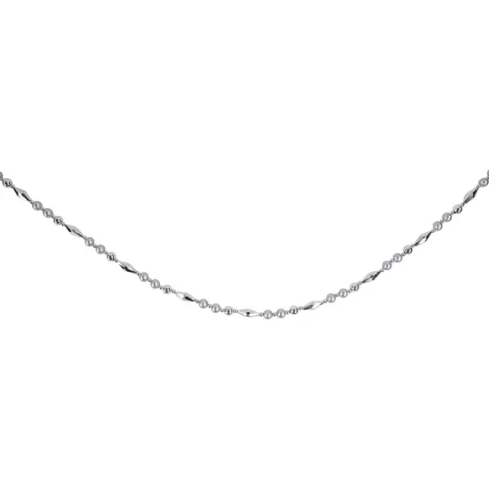 Northlight Shiny and Matte Beaded Christmas Garland - 9' x .5" - Silver - Unlit {5}