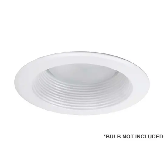 NICOR 5 in. White Recessed Shallow Cone Baffle Trim {5}