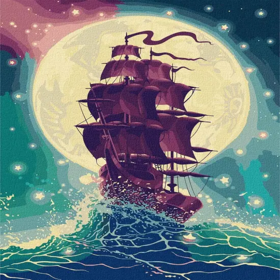 Painting by Numbers kit Through the waves KHO2753 {2}