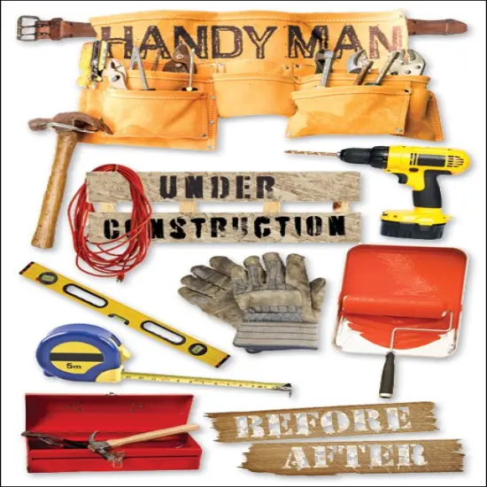 Paper House 3D Stickers 4.5"X7.5"-Handyman {3}