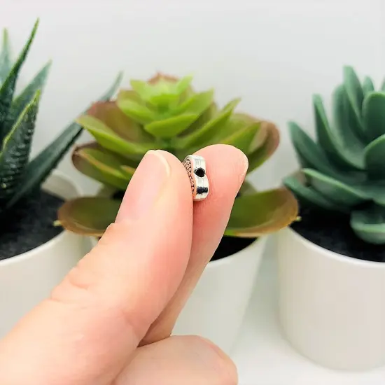 4, 20 or 50 Pieces: Dotted Heart Spacer Charm Beads - Double Sided {4}