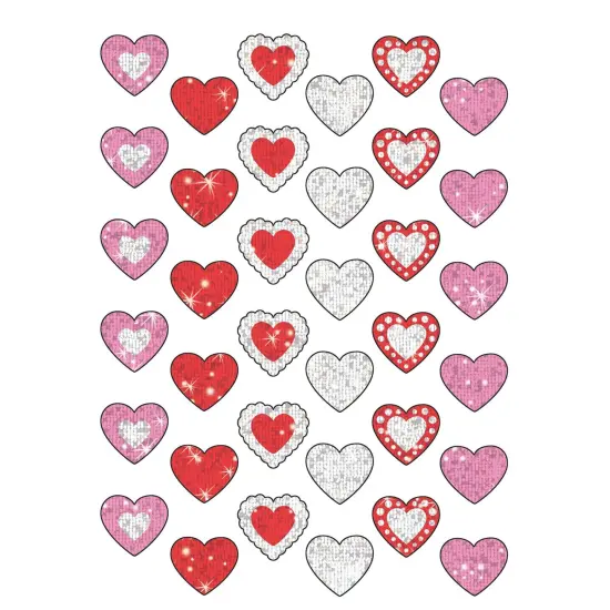 Shimmering Hearts Sparkle Stickers&reg;, 72 Per Pack, 12 Packs {2}