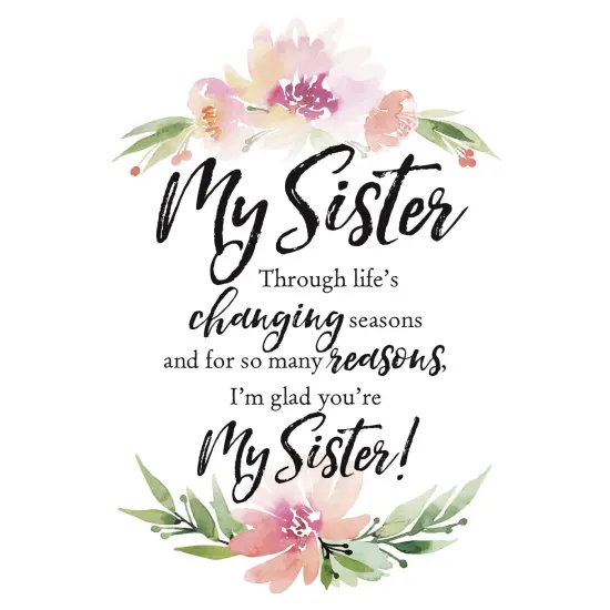 Dexsa My Sister Woodland Grace Series 6" x 9" Wood Plaque with Easel {1}