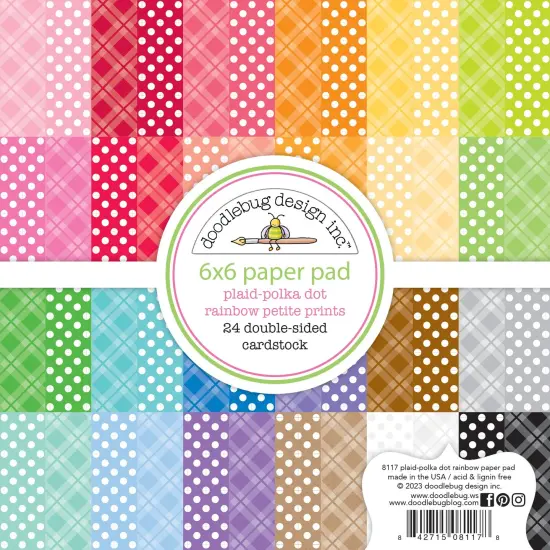 Doodlebug Petite Prints Double-Sided Cardstock 12"X12" 24/Pk-Candy Stripe-Sprinkles {1}