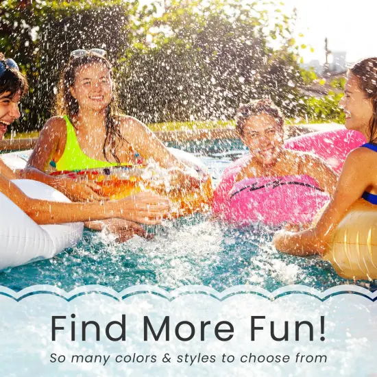 Swim Central Patriotic Stars and Stripes Inflatable Swimming Pool Float - 72" - Red and White {5}