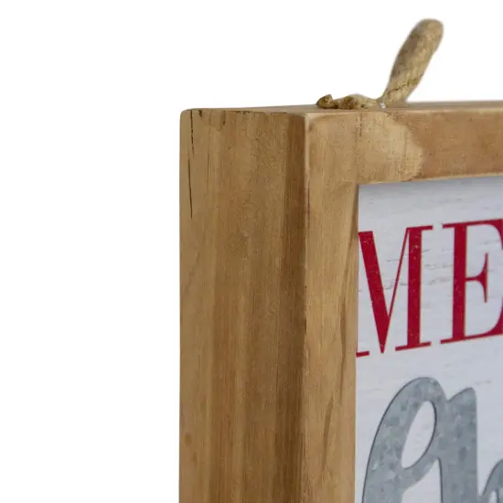 Northlight 12" LED Lighted 'Merry Christmas' Framed Wall Sign with Pine White {4}