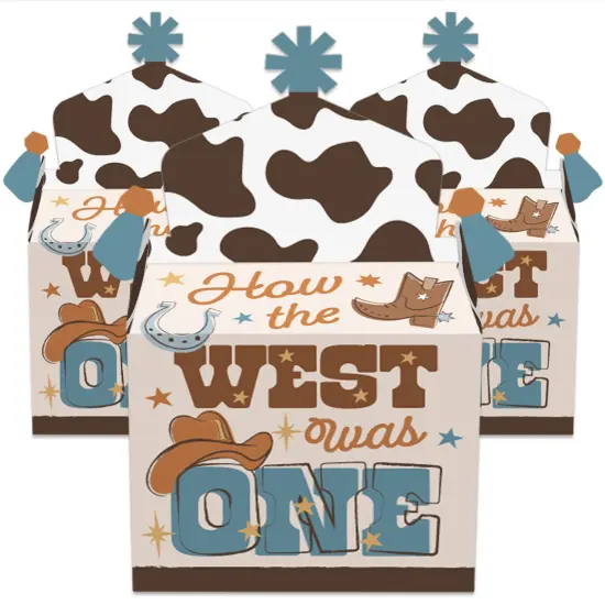 Big Dot of Happiness My First Rodeo - Treat Box Party Favors - Little Cowboy 1st Birthday Party Goodie Gable Boxes - Set of 12 {3}