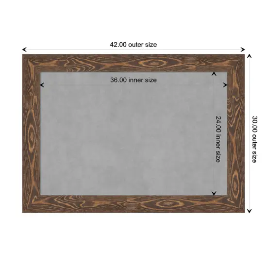 Bridge Wood Framed Magnetic Board Bridge Brown {1}