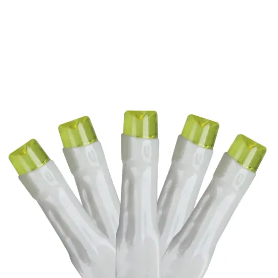 Sienna LED Mini Wide Angle Christmas Lights - Apple Green - 6.25' White Wire - 20ct {1}