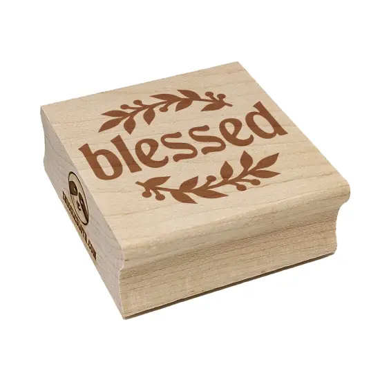 Blessed Leaf and Berries Square Rubber Stamp for Stamping Crafting {2}