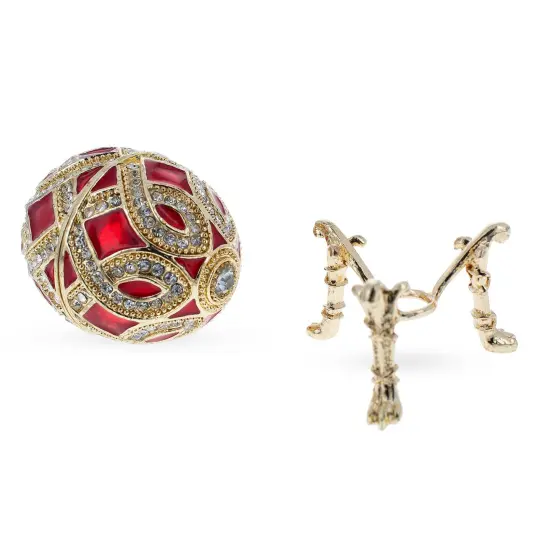 Red Enamel with Clock Surprise Royal Inspired Imperial Egg {6}